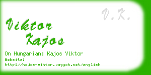 viktor kajos business card